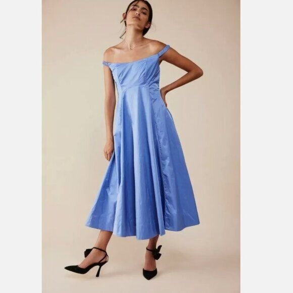 Free People Alinda Dress in Blue Iris - 2 - Picture 1 of 10